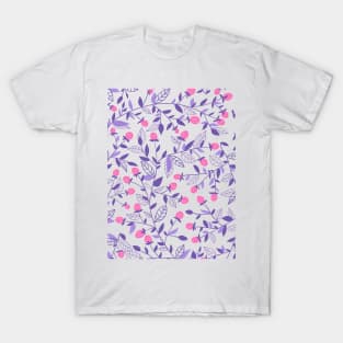 Floral doodles pink and violet T-Shirt